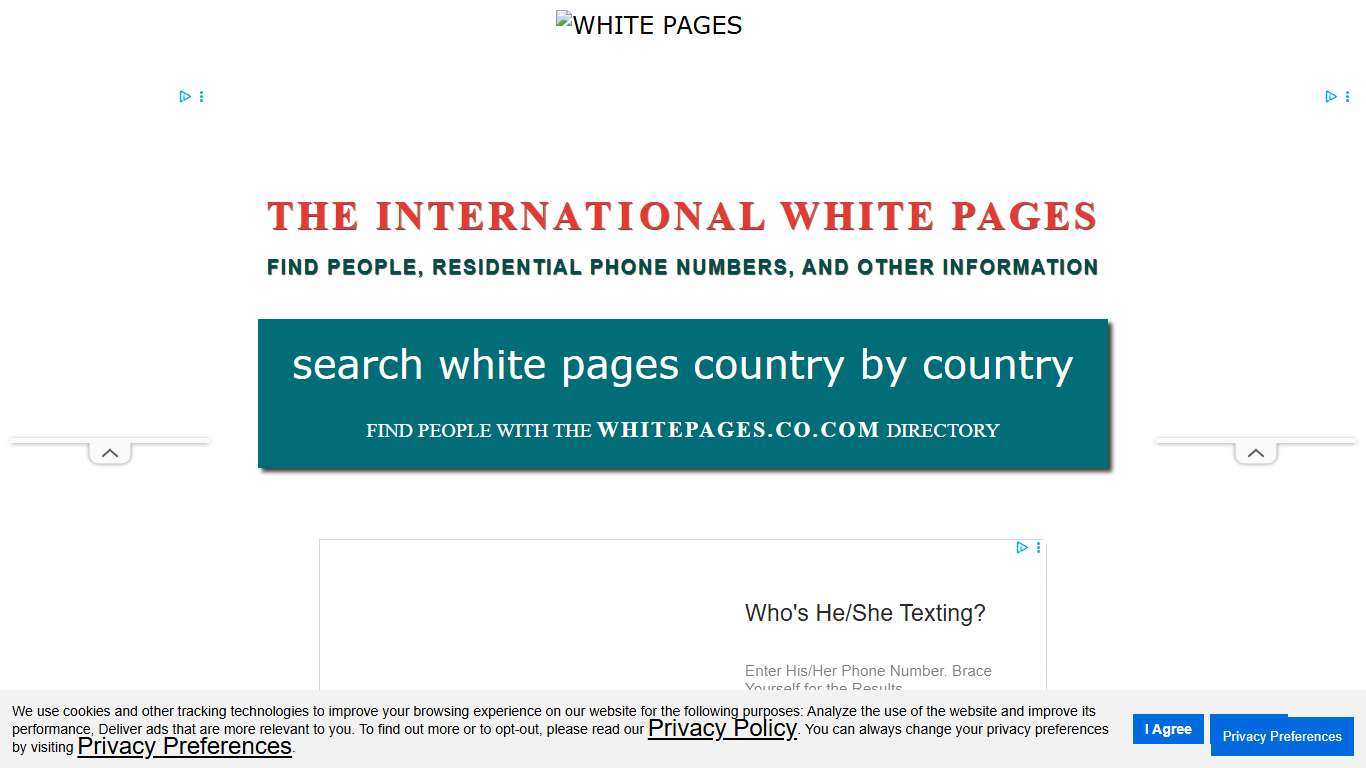 White Pages Directory Lookup